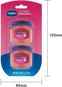 img 2 attached to 💄 Pack of 2 Vaseline Lip Therapy Rosy Lips, 0.25 Oz./7 Grams