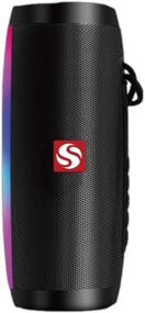 img 4 attached to 🔊 SilverOnyx Bluetooth Speaker Portable with Color Lights - Wireless IPX5 Waterproof Speakers: Loud Clear HD Stereo Sound, Rich Bass Subwoofer, Built-in Mic - for Shower, Home, Travel, Pool (Black)