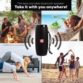 img 2 attached to 🔊 SilverOnyx Bluetooth Speaker Portable with Color Lights - Wireless IPX5 Waterproof Speakers: Loud Clear HD Stereo Sound, Rich Bass Subwoofer, Built-in Mic - for Shower, Home, Travel, Pool (Black)
