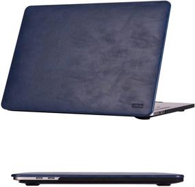 img 1 attached to HCHY Compatible With MacBook Air 13 Inch Case Premium Leather Case 2020 2019 2018 Release A2337 M1 A2179 A1932 With Touch ID Tablet Accessories