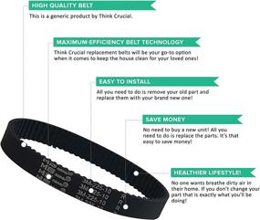 img 2 attached to 🔧 Crucial Vacuum Replacement Geared Belts for Dyson Part 911710-01, Models DC17 - 2 Pack