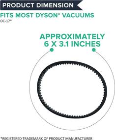 img 1 attached to 🔧 Crucial Vacuum Replacement Geared Belts for Dyson Part 911710-01, Models DC17 - 2 Pack