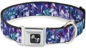 img 4 attached to 🐶 Buckle-Down Seatbelt Buckle Dog Collar - Crystal Blues and Purples