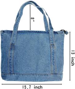 img 2 attached to Yunzh Shoulder Handbag Shopping Lightblue Women's Handbags & Wallets in Totes