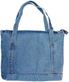 img 4 attached to Yunzh Shoulder Handbag Shopping Lightblue Women's Handbags & Wallets in Totes