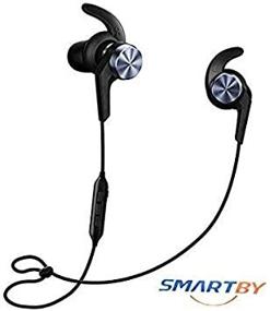 img 1 attached to Умные спортивные наушники Smartby с Bluetooth и беспроводным звуком: влагозащищенные, высококачественный стерео звук, совместимые с iOS и Android, с микрофоном (цвет Space Gray).