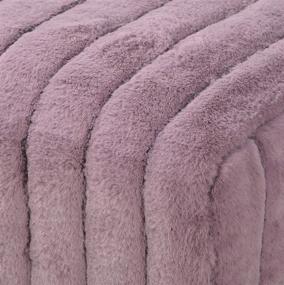 img 1 attached to 🪑 Purple Ottoman Bench: Ultra-plush Super Mink Faux Fur, Versatile Home Decor Foot Rest Stool for Living Room, Bedroom & Entryway