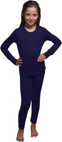 img 4 attached to 🔥 Warm and Cozy Children Thermal Underwear Set by Outland; Perfect Base Layer with Soft Fleece for Ultimate Comfort; Top & Leggings