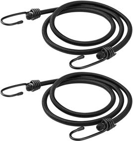 img 4 attached to ZHOUBIN Bungee Cords Hooks Black