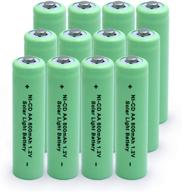 solar rechargeable batteries 800mah lights household supplies logo