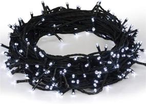 img 4 attached to Christmas Tree String Lights - 120LED 13M/42Ft Memory Function 8 Modes End-To-End Plug In