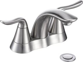 img 4 attached to 🚰 Brushed Nickel Bathroom Faucet - 4 Types for Lavatory