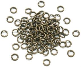 img 4 attached to 🔗 450pcs Antique Bronze Plated Brass Open Jump Rings - 6x1mm Round Chainmail Jewelry Making Connectors, 50g - Kissitty