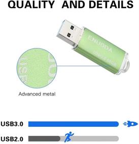 img 3 attached to Флэш-накопитель ENUODA 64 Гб USB 3.0 (зеленый) - высокоскоростное хранение данных и надежный USB-накопитель!