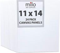 🎨 milo canvas panel boards: 11x14 inches, 24-pack - primed & ready for acrylic, oil, & mixed media painting logo