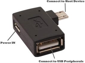 img 1 attached to 🔌 AuviPal 2-в-1 питаемый адаптер Micro USB в USB OTG углом 90 градусов - 2 штуки: Совместим с FireStick, S/NES Classic Mini, Sega Genesis и другими