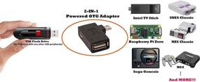 img 3 attached to 🔌 AuviPal 2-в-1 питаемый адаптер Micro USB в USB OTG углом 90 градусов - 2 штуки: Совместим с FireStick, S/NES Classic Mini, Sega Genesis и другими