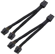 🔌 teamprofitcom 8 pin gpu vga pci-e power extension cable - dual gpu support, female to male, 9-inch length, 2 pack logo