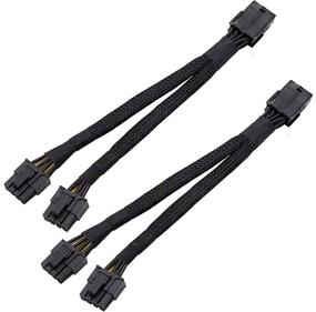 img 4 attached to 🔌 TeamProfitcom 8 Pin GPU VGA PCI-e Power Extension Cable - Dual GPU Support, Female to Male, 9-inch Length, 2 Pack