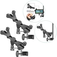 📱 neewer tablet holders: extendable 2-pack with music microphone stand clamp - 360 degree swivel & adjustable for ipad, nexus, galaxy logo