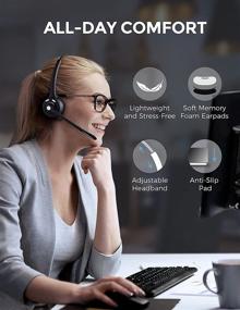 img 1 attached to 🎧 Trucker Wireless Headset with Microphone Noise Canceling, V5.0 On Ear Wireless Headphones – Ideal for Truck Drivers & Business Professionals, 16 Hours Playing Time