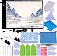 🎨 cozonte a4 led light pad kit: elevate your diamond painting, sketching, and designing experience with accessories included logo