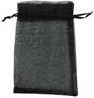 🎁 pepperlonely brand 100pc black organza gift bags - perfect party favor drawstring bags, 150x100mm (6x4 inch) logo