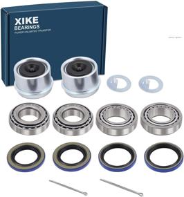 img 1 attached to 🚚 XiKe Trailer Wheel Hub Kit with L44649/10 Bearings and 1-1/16'' Axles - 2 Sets, Includes 12192TB, 15192TB Bearings, 34823, 10-60 Seal, OD 1.98'' Dust Cover, and Cotter Pin