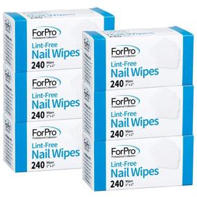 img 3 attached to ForPro Lint-Free Nail Wipes, 2x2, 240-Count, Pack of 6 - Premium Quality Nail Wipes for Efficient Nail Care