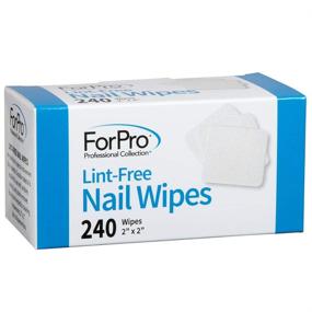 img 1 attached to ForPro Lint-Free Nail Wipes, 2x2, 240-Count, Pack of 6 - Premium Quality Nail Wipes for Efficient Nail Care