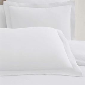 img 3 attached to 🛏️ Queen Size White Duvet Cover Set by Mellanni - 5pcs Bedding Set with 2 Shams and 2 Pillow Cases - Queen Comforter Cover with Button Closure & Corner Ties - Queen White Duvet Cover (Queen, White)