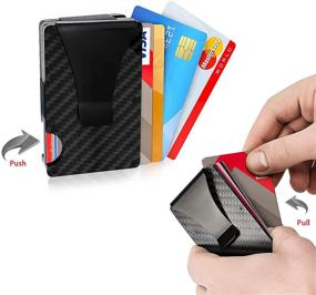 img 2 attached to Carbon Wallet Aluminum Credit Holder Men's Accessories