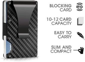 img 3 attached to Carbon Wallet Aluminum Credit Holder Men's Accessories