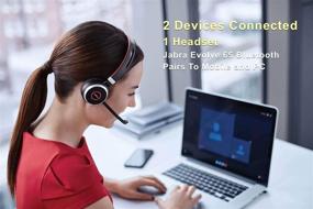 img 1 attached to 🎧 Global Teck Evolve 65 Bluetooth Headset Bundle with Cushions - PC, Mac, Mobile Compatible for Voice and Video Apps like Zoom, Teams, Meet