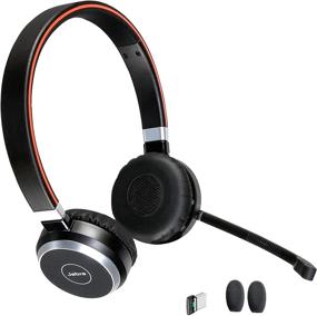 img 4 attached to 🎧 Global Teck Evolve 65 Bluetooth Headset Bundle with Cushions - PC, Mac, Mobile Compatible for Voice and Video Apps like Zoom, Teams, Meet