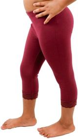 img 2 attached to Vivians Fashions Capri Leggings Cotton Girls' Clothing for Leggings