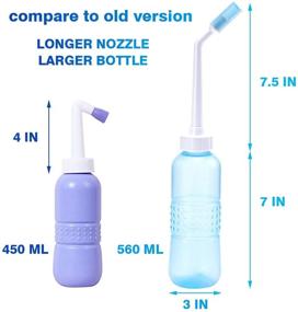 img 3 attached to Portable Bidet Sprayer 560 ML - Large Bidet Bottle for Optimal Hygiene