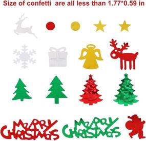 img 1 attached to Outgeek Christmas Confetti 6 Pack: Festive Snowflake, Santa, Pine & Merry Christmas Table Confetti for Party Decorations - 100g