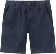 🩳 izod boys' toddler uniform shorts with pull-on design logo