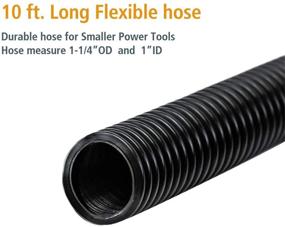 img 1 attached to Powertec 70175 Dust Collection Hose: Efficient Fittings, Two Reducers & Black Color
