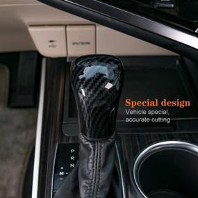 img 2 attached to Enhance Your Toyota Camry & Corolla with CKE 🚗 Auto Gear Shift Knob Cover - Carbon Fiber Grain Accessories 2018-2022