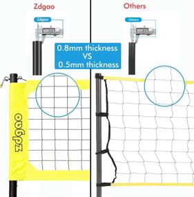 img 2 attached to 🏐 Zdgao Portable Outdoor Volleyball Set - Professional Net, Wrap Yarn Ball, Pump, Boundary Line, Carry Bag