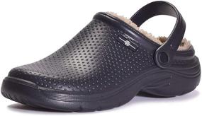 img 4 attached to 🎅 Stay Cozy & Warm in Eagsouni Christmas Slippers: Waterproof Outdoor Men's Shoes - Mules & Clogs