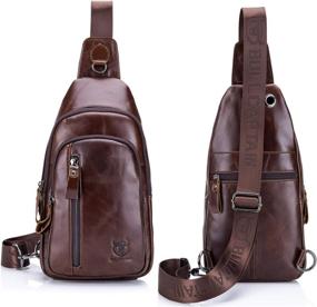 img 3 attached to 🎒 Genuine Leather Shoulder Backpack: The Ultimate Crossbody Casual Daypacks