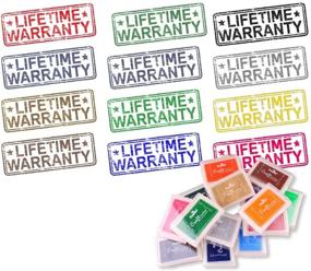 img 3 attached to 🎨 PMLAND Set of 15 Vibrant Stamp Ink Pads for DIY Craft Stamp on Paper, Wood, or Fabric - Colorful Stamping for Creative Projects