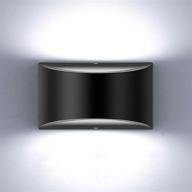 💡 modern dimmable black wall sconce 12w indoor lighting for living room bedroom hallway - cool white логотип