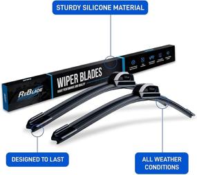 img 3 attached to 🚗 Reblade Windshield Wipers 24-inch and 14-inch - OEM Quality All-Season Premium Wiper Blades for Original Equipment Replacement I Durable, Stable, and Quiet Silicon Wiper Blades for Your Car (Set of 2)