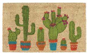 img 4 attached to 🌵 DII Floral Design Collection: Natural Coir Doormat, 18x30" - Eye-catching Cactus Print!