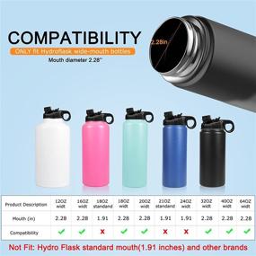 img 2 attached to 🥤 Hayousui Hydroflask Straw Lid Replacement 32 oz - Leakproof Straw Caps for Hydro Flask Wide Mouth Bottles 20 32 40 64 Oz - Dual Function: Pour and Straw Spout - 2 Pack