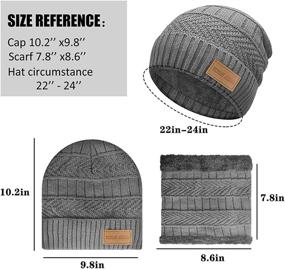 img 2 attached to 🧣 Warm Knit Beanie Hat Scarf Set for Men and Women: A 2-Piece Winter Essential for Ultimate Comfort